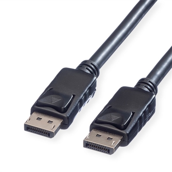 ROLINE Kábel DisplayPort 1.2 DP - DP, TPE, 4k@60Hz, M/M, 5m, fekete
