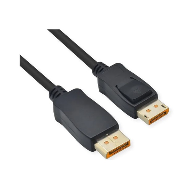 ROLINE Kábel DisplayPort 2.1 DP - DP, 10k@60Hz, HDR, 54Gbit/s, UHBR13.5, M/M,  2m, fekete
