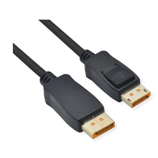 ROLINE Kábel DisplayPort 2.1 DP - DP, 16K@60Hz, HDR, 80Gbit/s, UHBR20, M/M, 2m, fekete