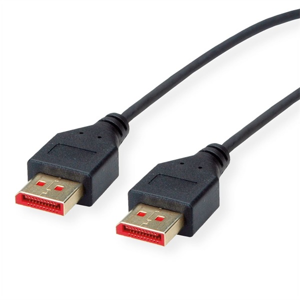 ROLINE Kábel Displayport 1.4 DP - DP, 8K@60Hz, HDR, M/M, vékonyított,  1,5m, fekete