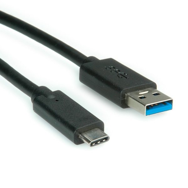 ROLINE Kábel USB 3.2 Gen 2 USB-A - USB-C, M/M, 0,5m, fekete