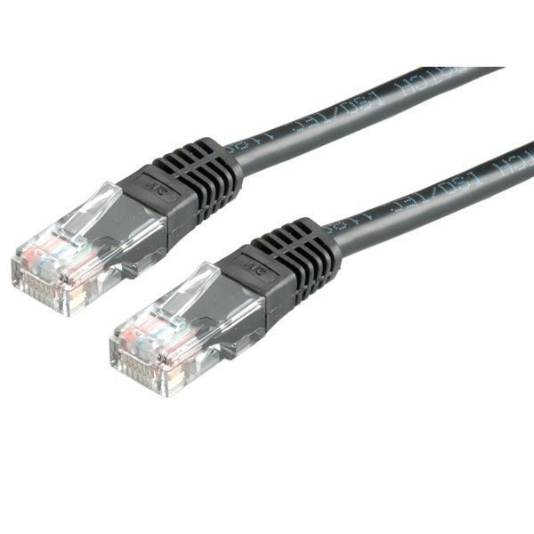 ROLINE Patch kábel UTP CAT5e,   1m, fekete
