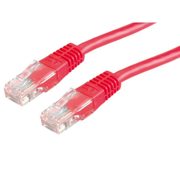 ROLINE Patch kábel UTP CAT5e,   0,5m, piros