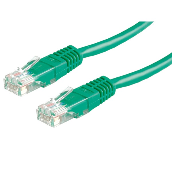 ROLINE Patch kábel UTP CAT5e,   1m, zöld