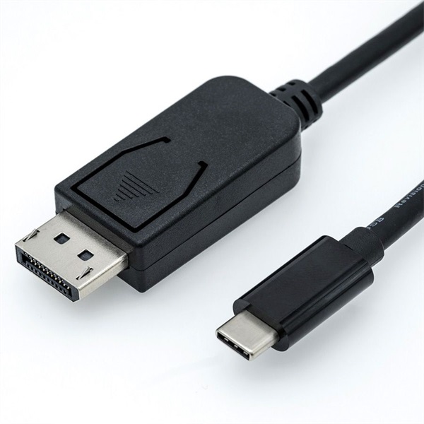 ROLINE Kábel USB 3.2 Gen 2 USB-C - DisplayPort, 4K@60Hz, M/M,   1m, fekete