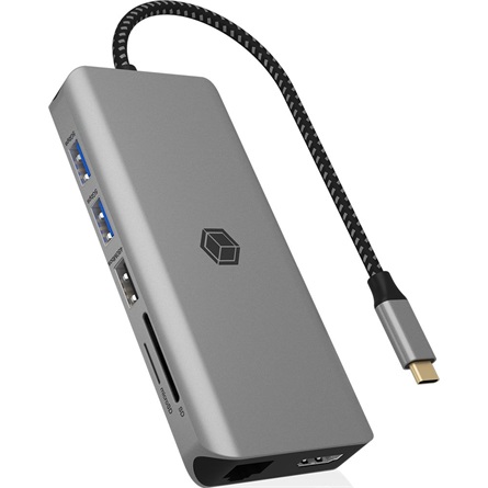 Raidsonic ICY BOX 12-in-1 USB-C dokkoló szürke