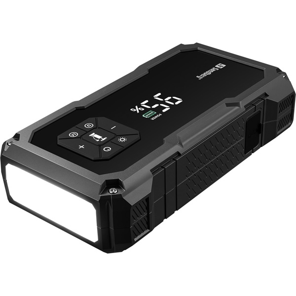 SANDBERG Car Jumpstarter TirePump pumpa, akkutöltő, powerbank, LED lámpa, 10000 mAh, 150 PSI, 5 év garancia