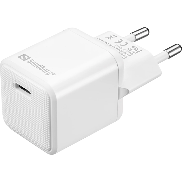 SANDBERG Hálózati töltő, USB-C AC Charger PD 20W Saver