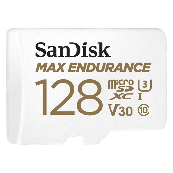 SANDISK 00186474, MICROSDXC MAX ENDURANCE 128GB (V30/U3/CL.10/R100/W40) + SD-ADAPTER