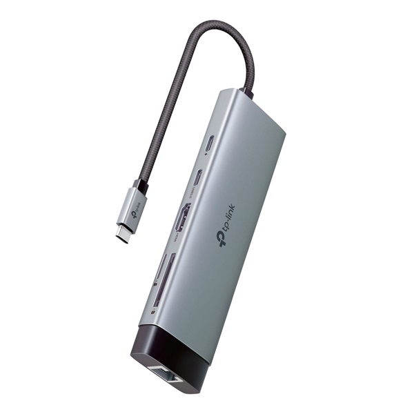 TP-LINK USB Type-C HUB 9 portos 1xHDMI + 1xLAN + 1xPD 100W + 1xUSB-C, 3xUSB +2xKártyaolvasó, UH9120C