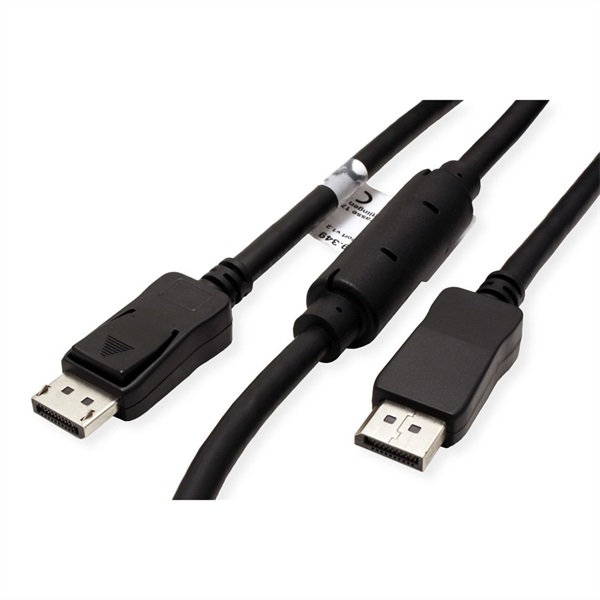 VALUE Kábel DisplayPort 1.2 Aktív DP - DP, 4K@60Hz, M/M, 20m, fekete