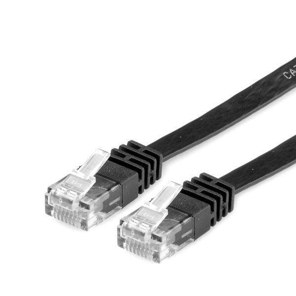 VALUE Patch kábel UTP CAT6 lapos kivitel 0,5m, fekete