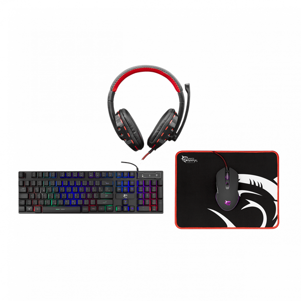 WHITE SHARK COMANCHE-3 gamer combo billetyűzet (magyar) + egér + fejhallgató + egérpad