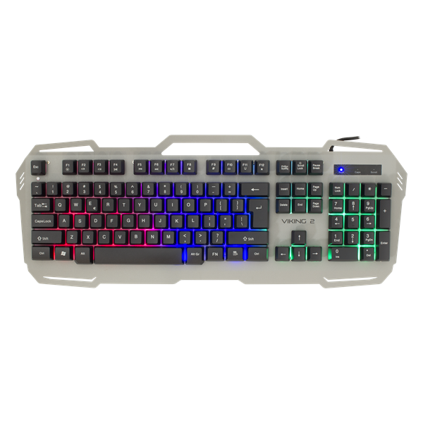 White Shark GK-1924 VIKING-2 USB magyar gaming billentyűzet ezüst metal