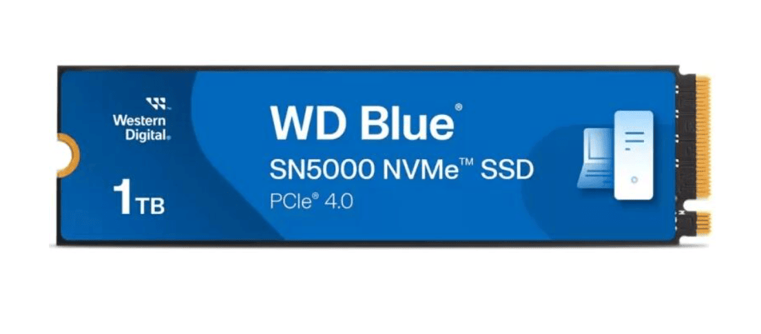 Western Digital SSD 1TB Blue  SN5000 NVME M.2 PCIe 4.0 x4 WDS100T4B0E