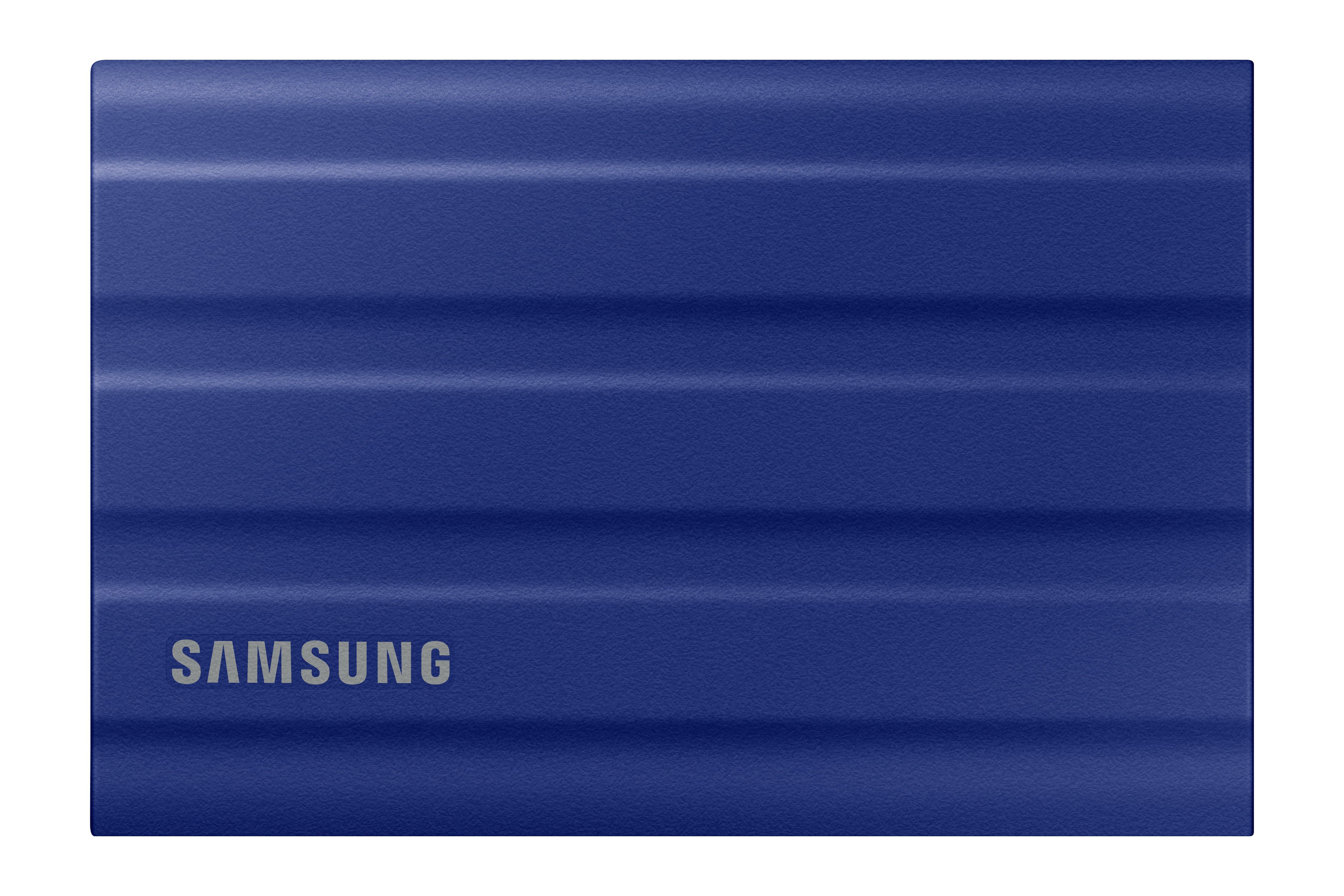 SAMSUNG Hordozható SSD T7 Shield, USB 3.2 Gen.2 (10Gbps), 2TB, Kék