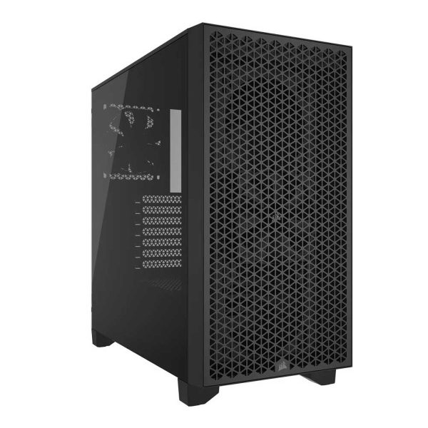 CORSAIR Ház 3000D AIRFLOW, 2xSP120 Ventilátorral, Tápegység nélkül, Edzett Üveg, fekete