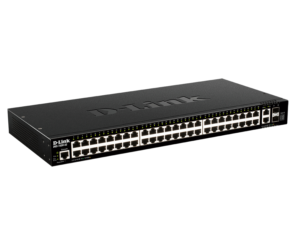 D-link 48 ports GE + 2 10GE ports + 2 SFP+ Smart Managed Switch