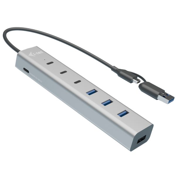 I-TEC USB-C/A CHARGE HUB 7 PORT METAL HUB (3X USB-C 4X USB-A)