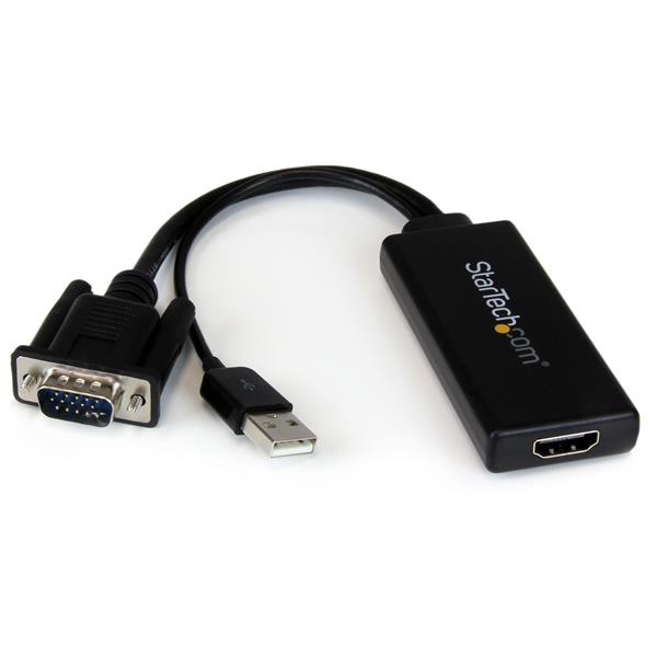 VGA TO HDMI ADAPTER W/ AUDIO .
