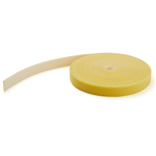 HOOK AND LOOP ROLL 50FT. - YELLOW - RESUABLE