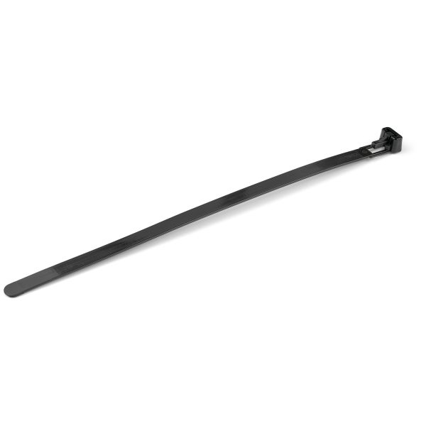 100 PK OF RESEALABLE ZIP TIES 8 BLACK