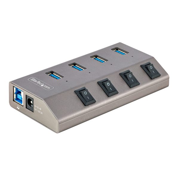 4-PT USB HUB W/ON/OFF SWITCHES WITH INDIVIDUAL ON/OFF SWITCHES