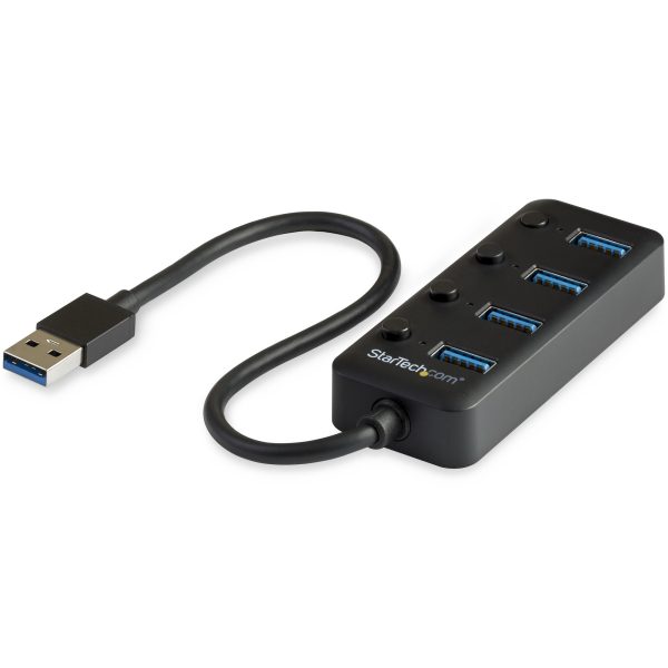 4-PORT USB 3.0 HUB WITH ON/OFF WITH INDIVIDUAL ON/OFF SWITCHES