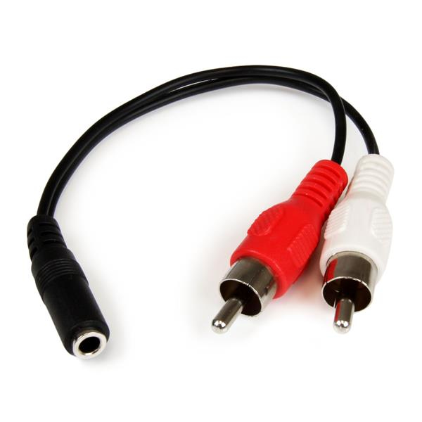 6IN 3.5MM TO RCA AUDIO CABLE .