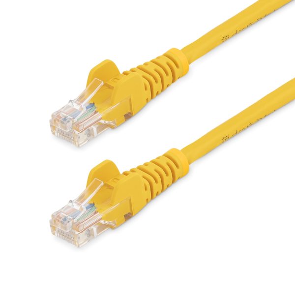 0.5M YELLOW CAT5E PATCH CABLE SNAGLESS ETHERNET CABLE - UTP