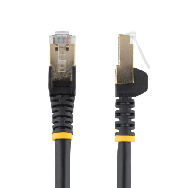 7M CAT6A ETHERNET CABLE BLACK BLACK - SHIELDED COPPER WIRE