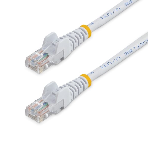 1M CAT 5E WHITE SNAGLESS ETHERNET RJ45 CABLE MALE TO MALE