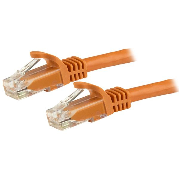 1.5 M CAT6 CABLE - ORANGE SNAGLESS - 24 AWG COPPER WIRE