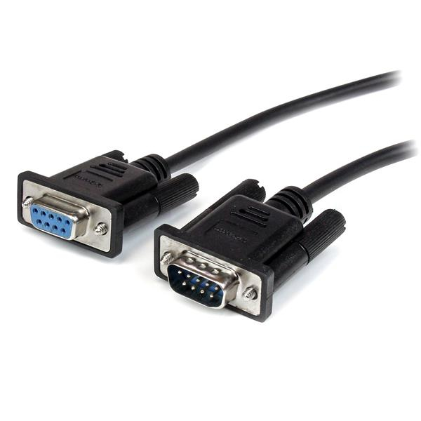 2M BLACK DB9 SERIAL CABLE M/F 5 PACK