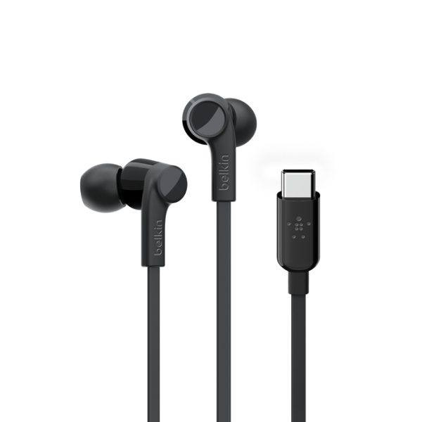 BELKIN ROCKSTAR INEAR HEADPHONE WITH USB-C CONNECTOR BLACK
