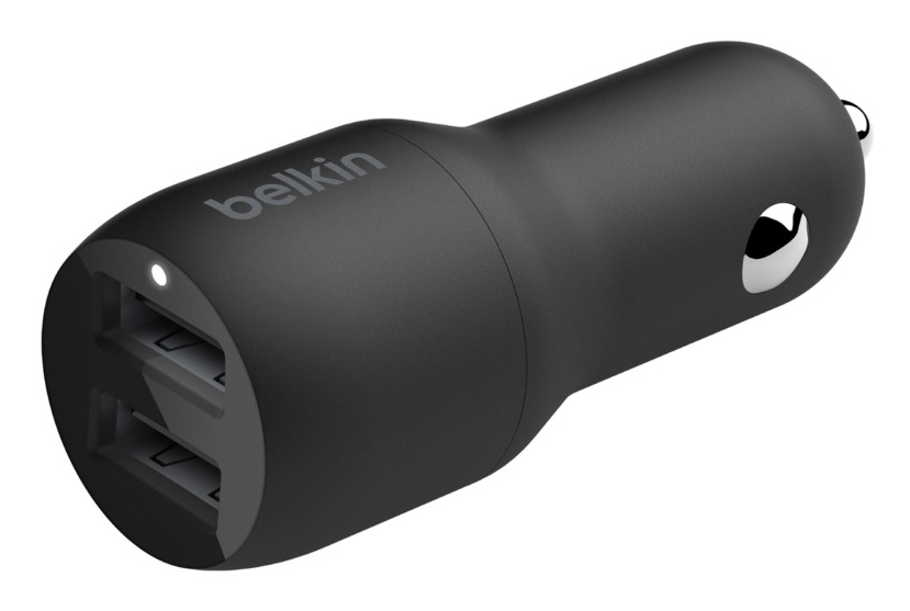 BELKIN CAR CHARGER DUAL USB-A 24W BLACK
