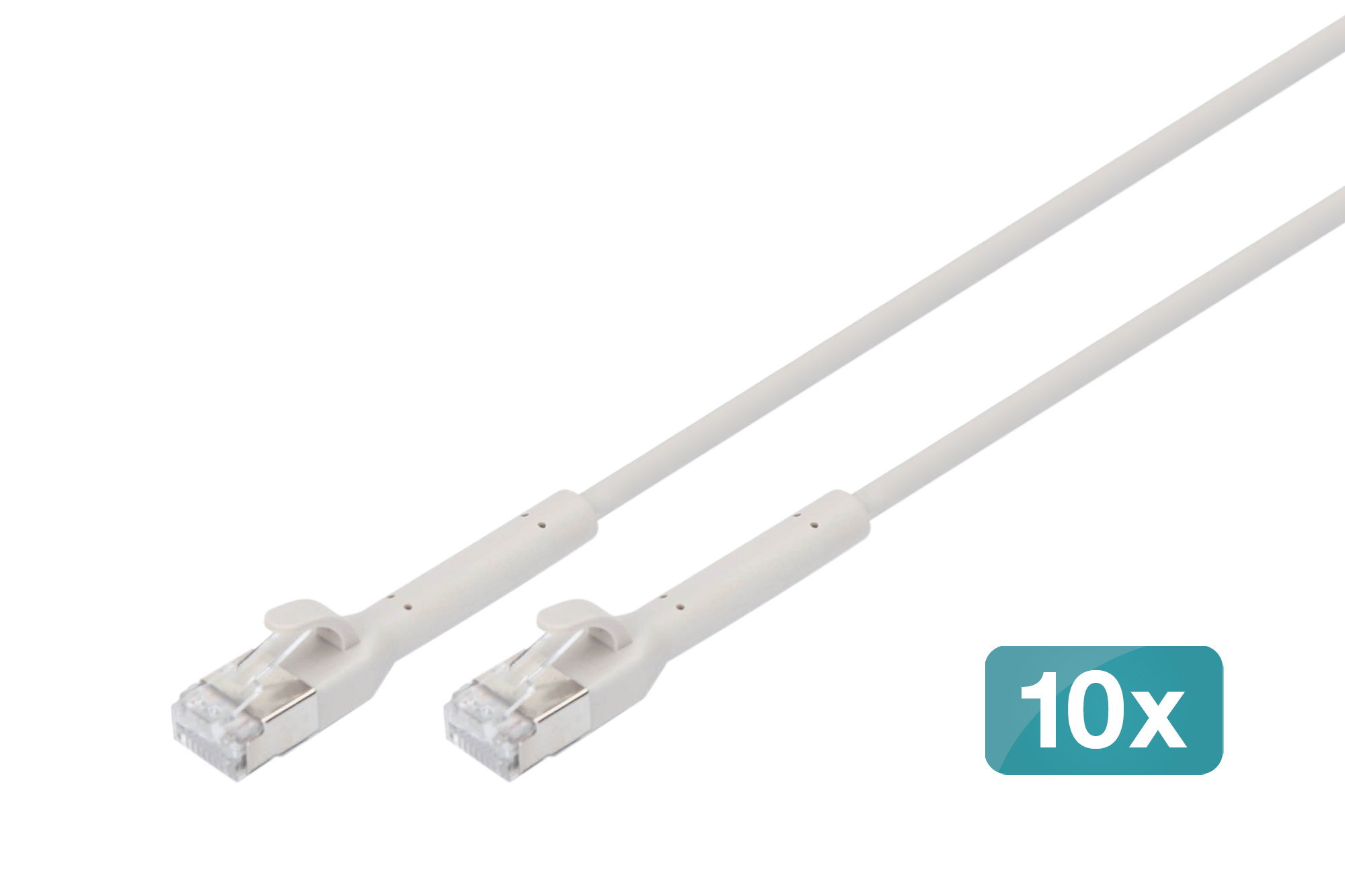 CAT 6A F-FTP BENDABL 15M GR10X COOPER TPELSZH AWG 32/7 GREY 10X