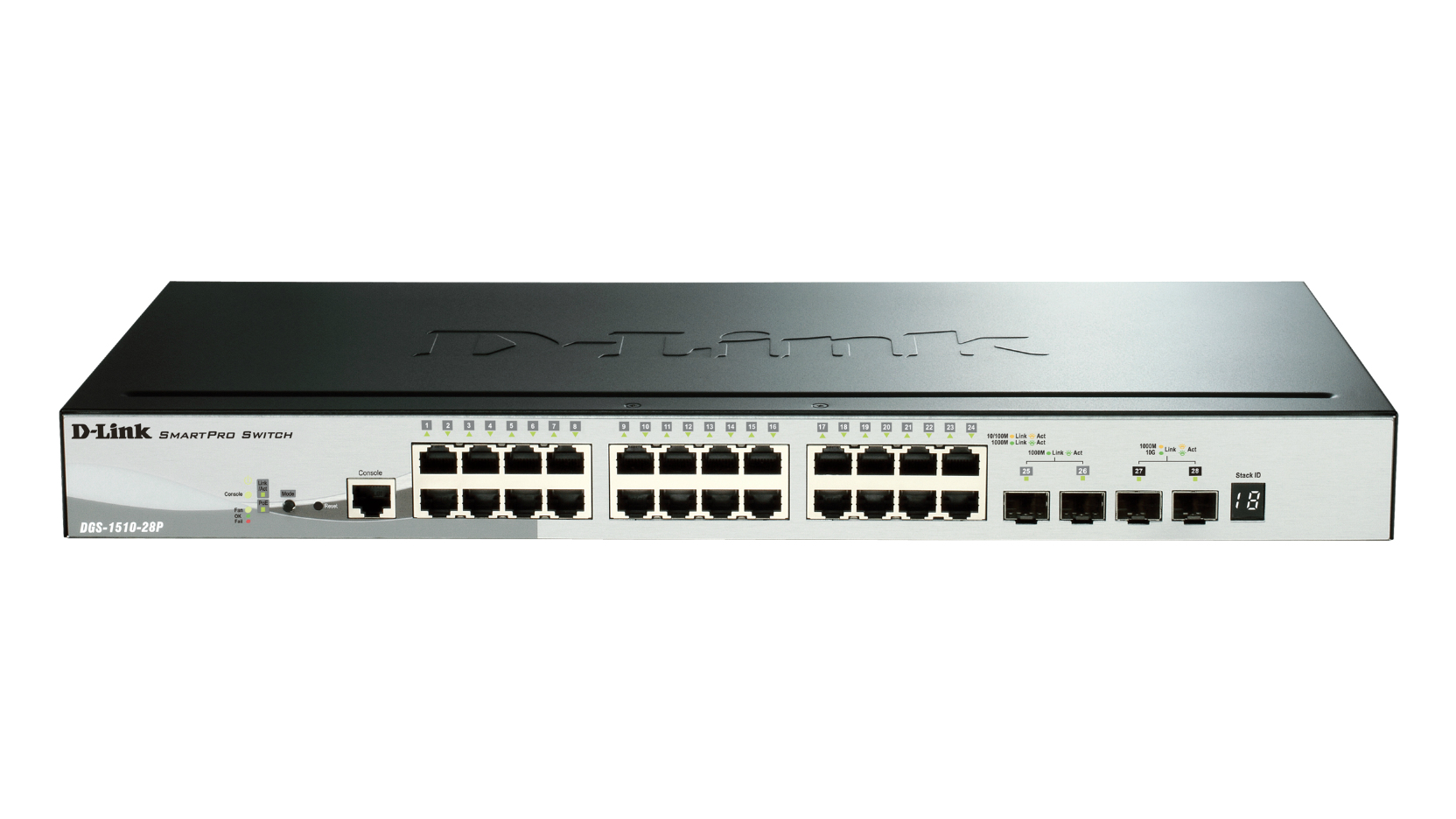28-PORT SMART POE SWITCH GIGABIT STACKABLE 2X SFP+