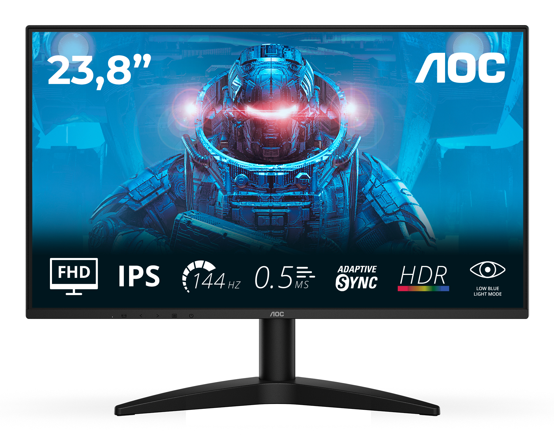 AOC IPS monitor 23.8" 24B36X, 1920x1080, 16:9, 300cd/m2, 4ms, 1xHDMI/DisplayPort, 144Hz