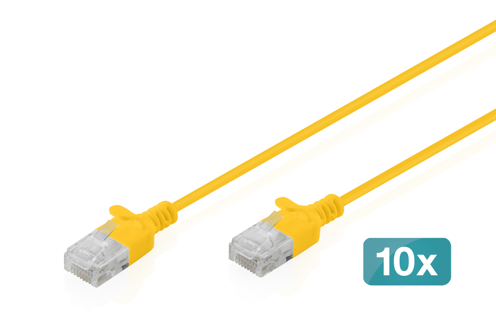 CAT6 U/UTP SLIM PA 10X5M YELL 10X 5M LSZH AWG 32/7 YELLOW