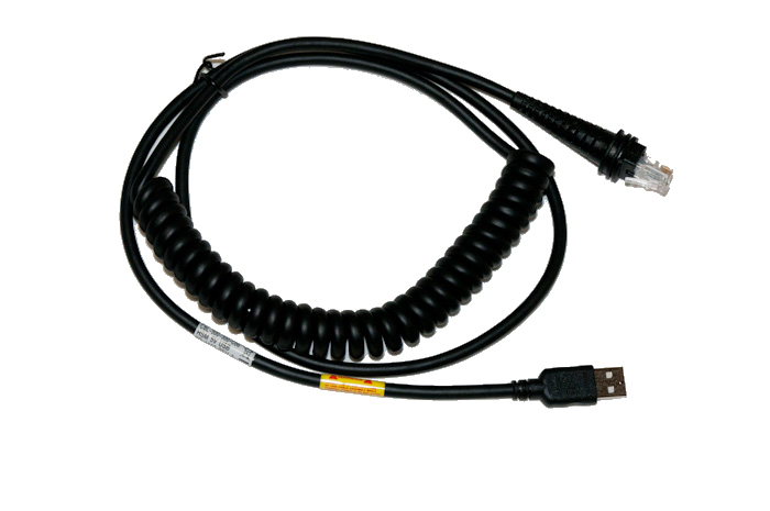 USB BLACK TYPE A 3M COILED 5V HOST POWER