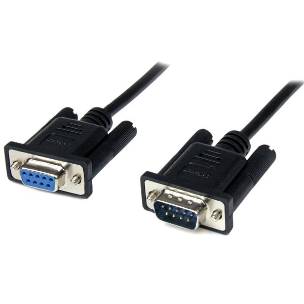 1M BLACK DB9 NULL MODEM CABLE .