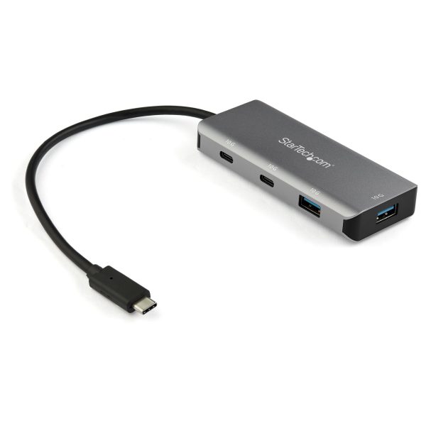 StarTech HB31C2A2CB 4-portos USB3.2 Gen 2×1 A USB3.2 Gen 2×1 C hub szürke