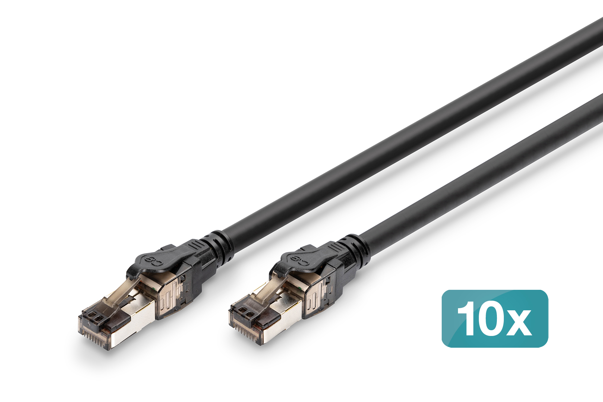 CAT 8.1 S-FTP 1M 10X BLACK CU LSZH AWG 24/7 BLACK 10UNITS