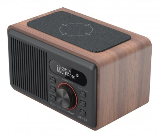 CARNEO W100 WOOD RADIO DAB+ FM BT WIRELESS CHARGING