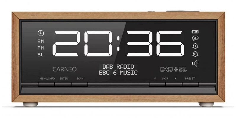 CARNEO C100 OLED WOOD RADIO DAB+ FM BT ALARM