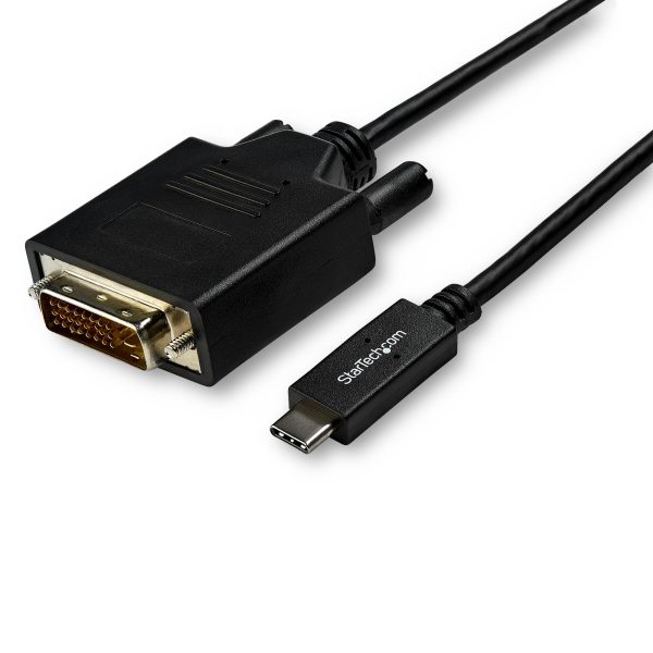 StarTech USB-C / Thunderbolt -> DVI-D M/M video kábel 3m fekete DP Alt Mode, HBR2