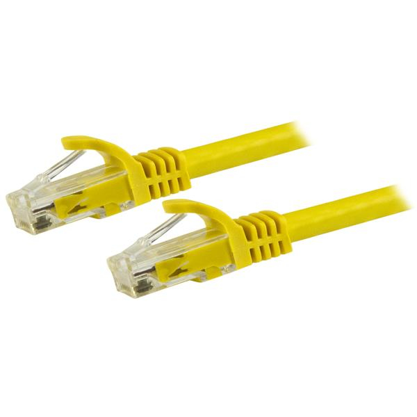 1.5 M CAT6 CABLE - YELLOW SNAGLESS - 24 AWG COPPER WIRE