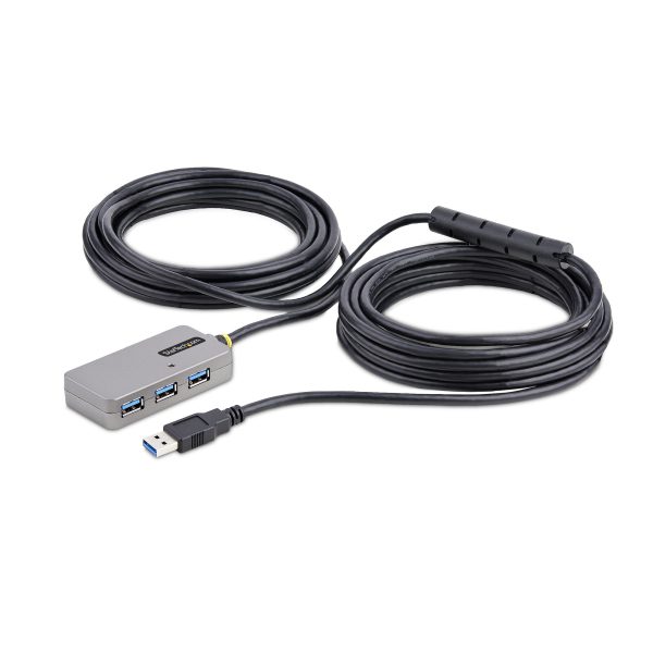 StarTech USB-A 3.0 -> 3db USB-A 3.0 M/F extender 10m fekete-szürke