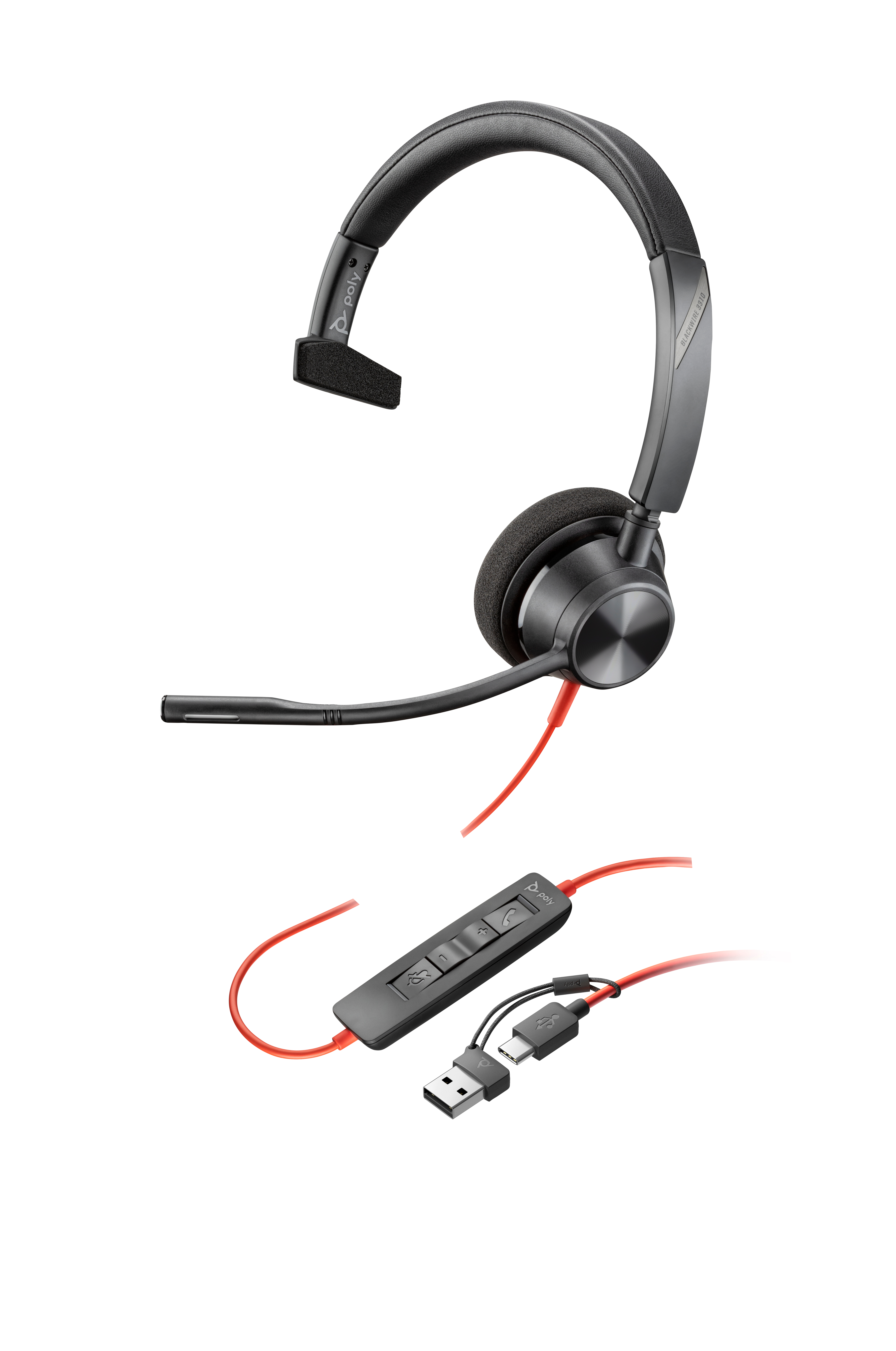 POLY BW 3310 MONO USB-C HS +USB-C/A